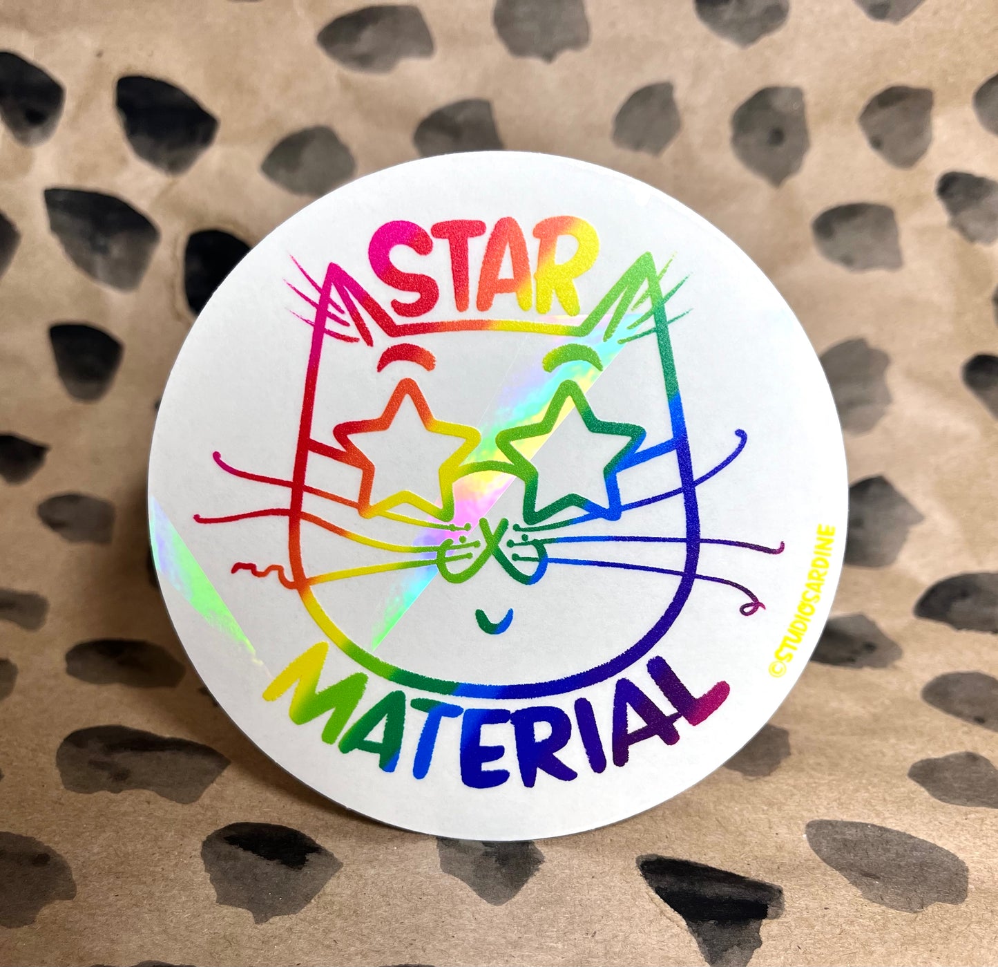 “Star Material” suncatcher window decal