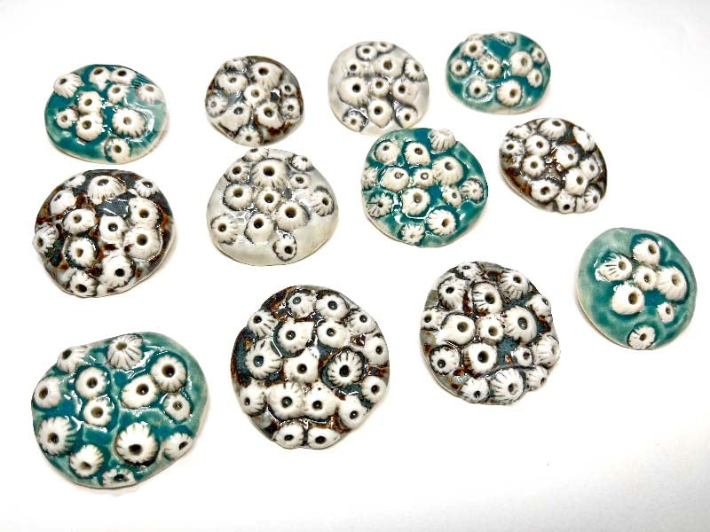 Studio Sardine Handmade porcelain barnacle brooches