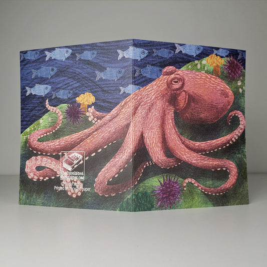 Great Pacific Octopus A2 size (5.5" x 4.25") notecards