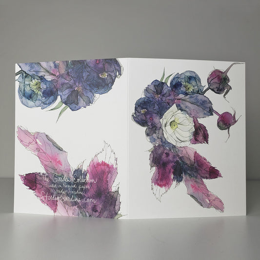 Dark Floral A2 size (5.5" x 4.25") notecards