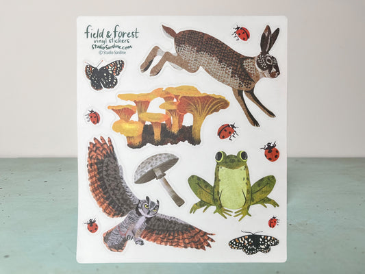 Field and Forest clear sticker sheet