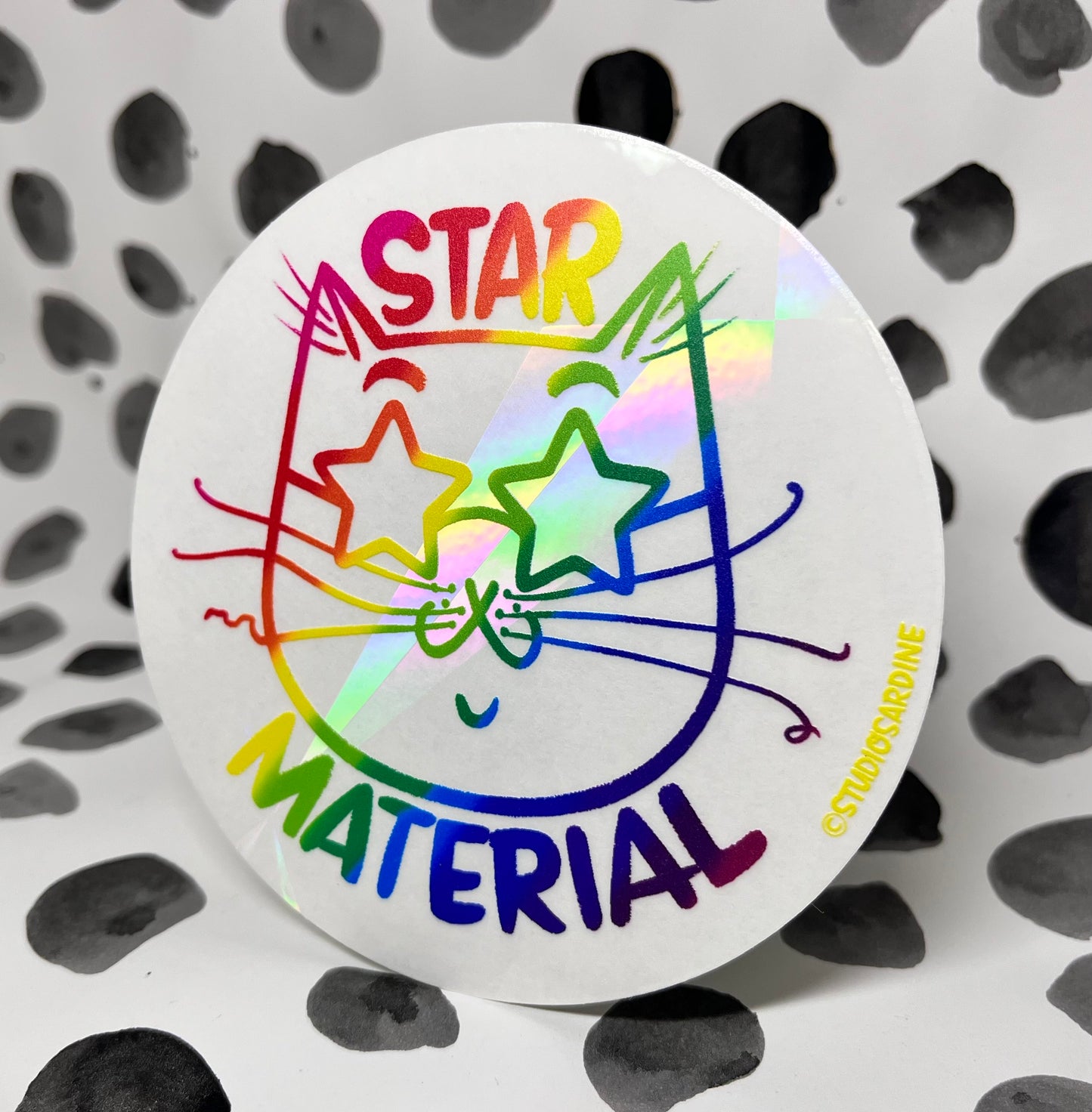 “Star Material” suncatcher window decal