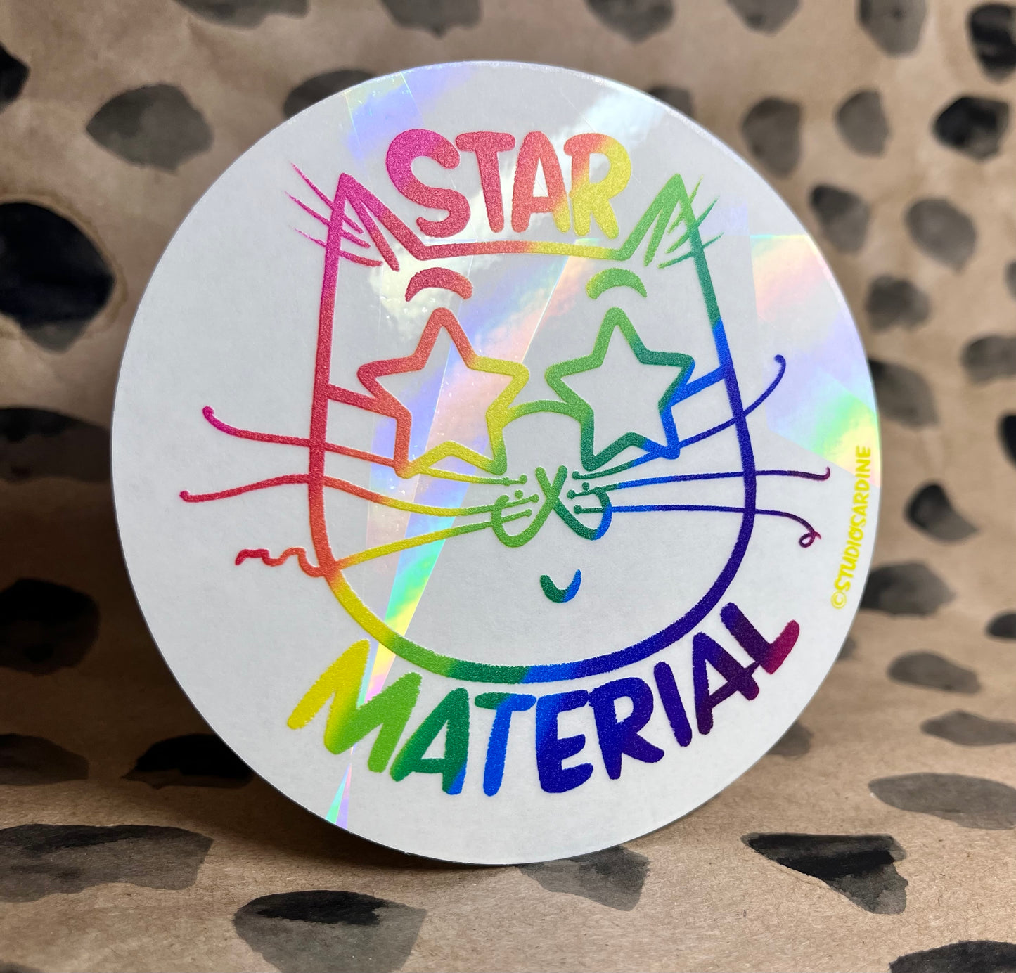 “Star Material” suncatcher window decal