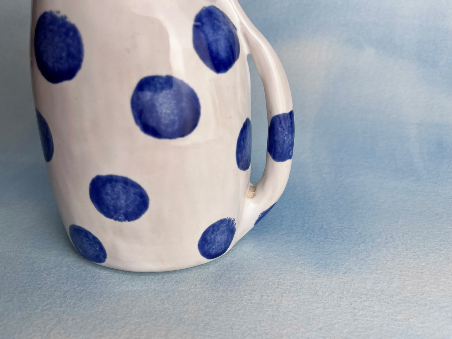 Polka Dot Kitty Cat Porcelain Bud vase A