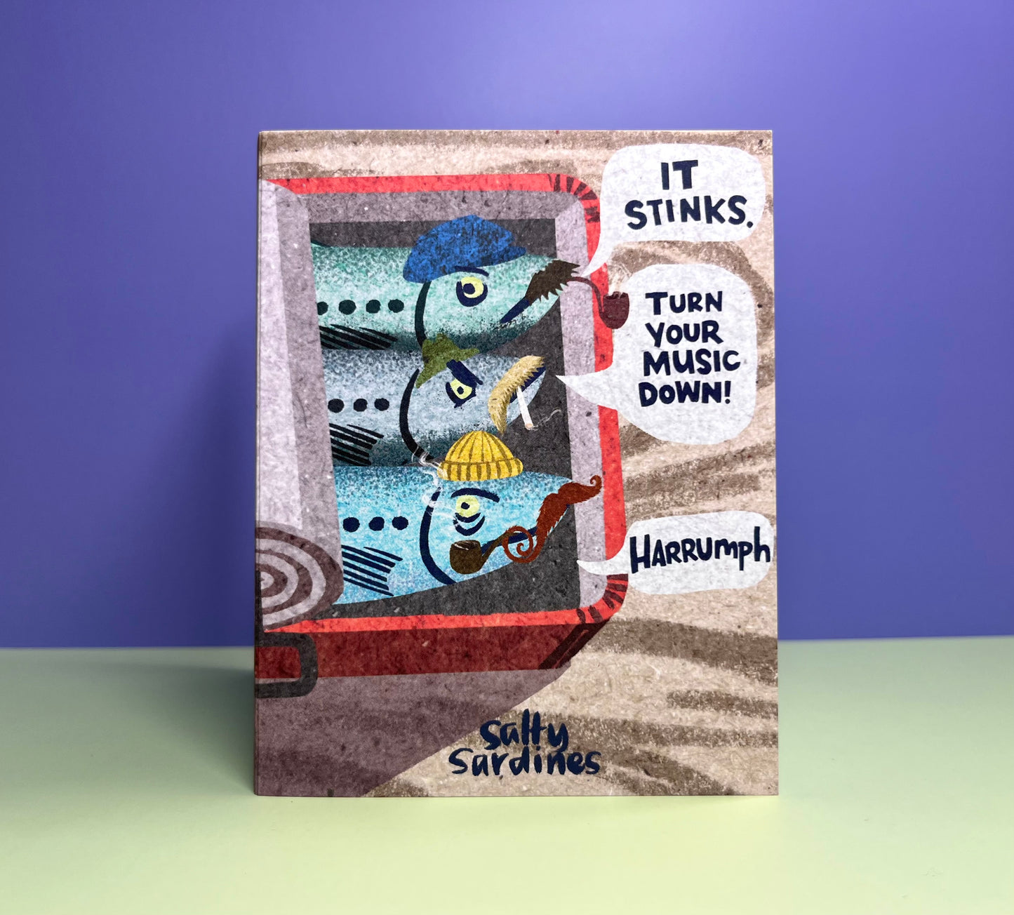 Studio Sardine Salty Sardines A2 size (5.5" x 4.25") notecards 1st version