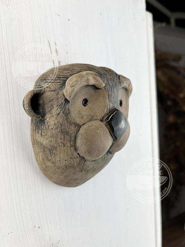 Studio Sardine Stoneware Otter Head Wall Sculpture