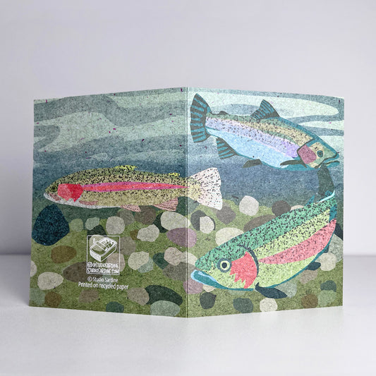 Rainbow Trout A2 size (5.5" x 4.25") notecards