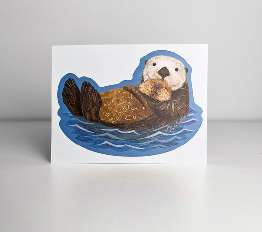 Cuddly Otters Vinyl Sticker