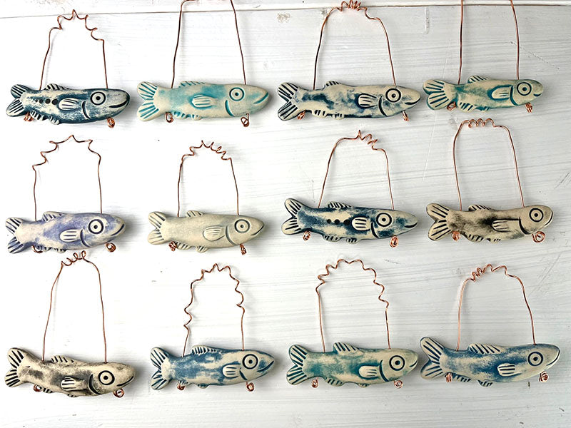 Porcelain Sardine Ornaments