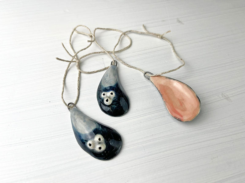 Porcelain Mussel Ornament