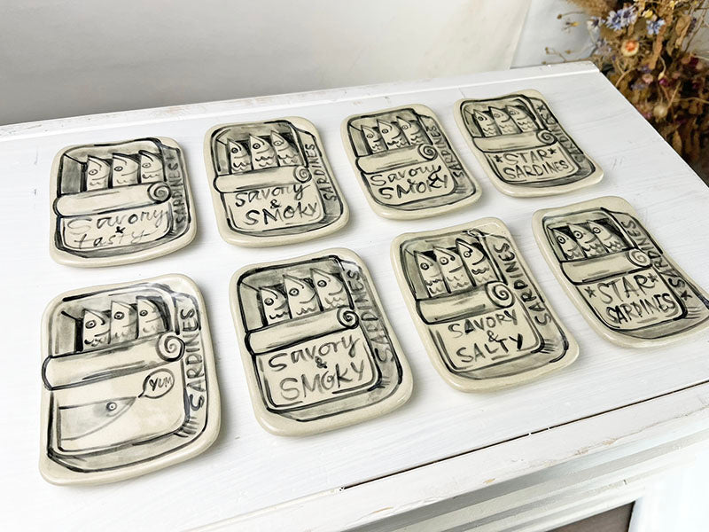 Hand-painted Sardine Dishes