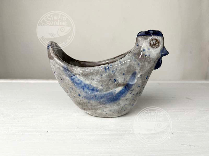 Studio Sardine Sweet lil stoneware chicken sculptural vessel D