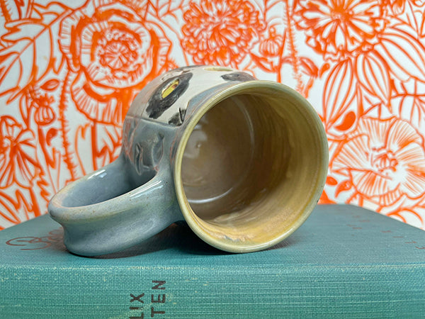 Side-Eye Cats and Fish Handmade Porcelain Mug