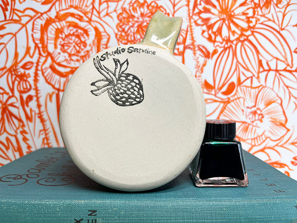 Garden Gazing Cats Handmade Porcelain Mug