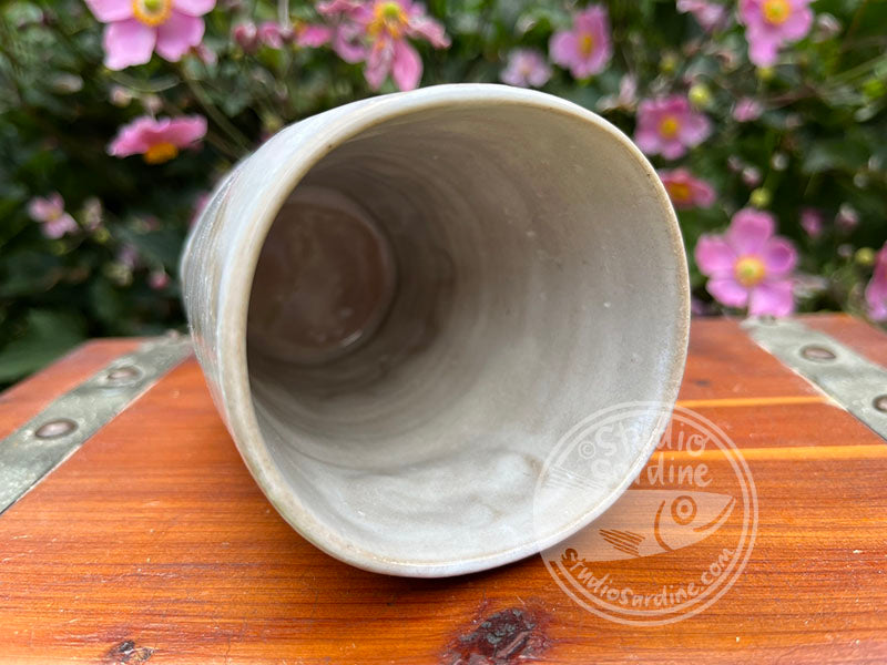 SECOND * Stamped Whale and Shell Stoneware Dimple Tumbler