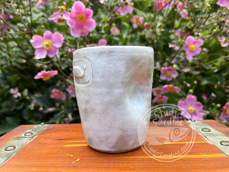 Stamped Whale Stoneware Dimple Tumbler A