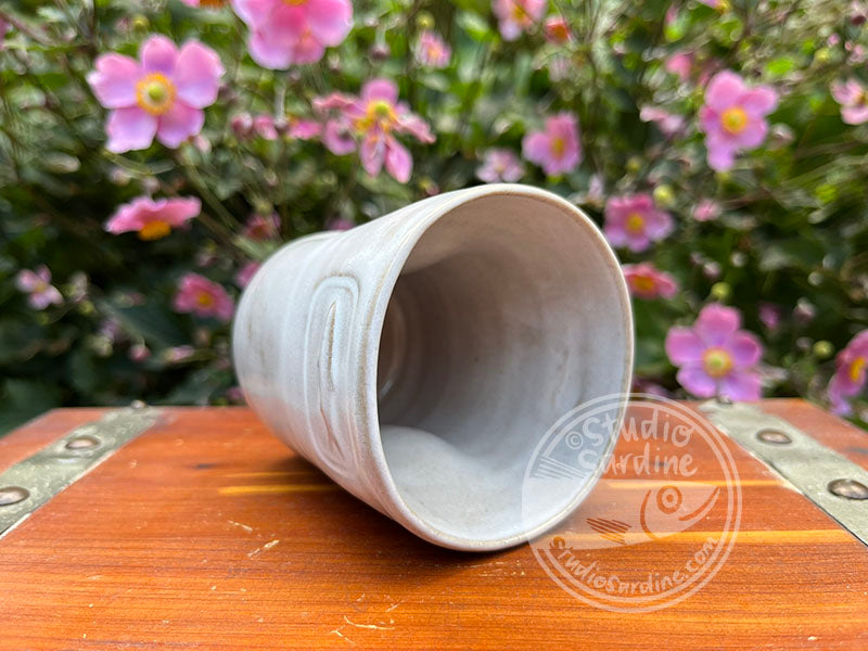 Stamped Sardine Stoneware Dimple Tumbler B