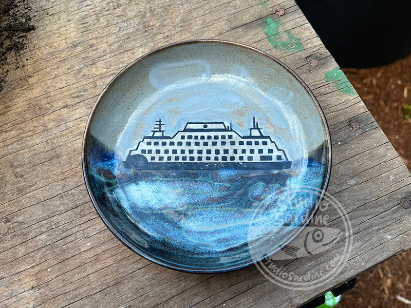 Stoneware Ferry Boat Plate A