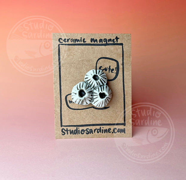 Handmade porcelain barnacle magnet