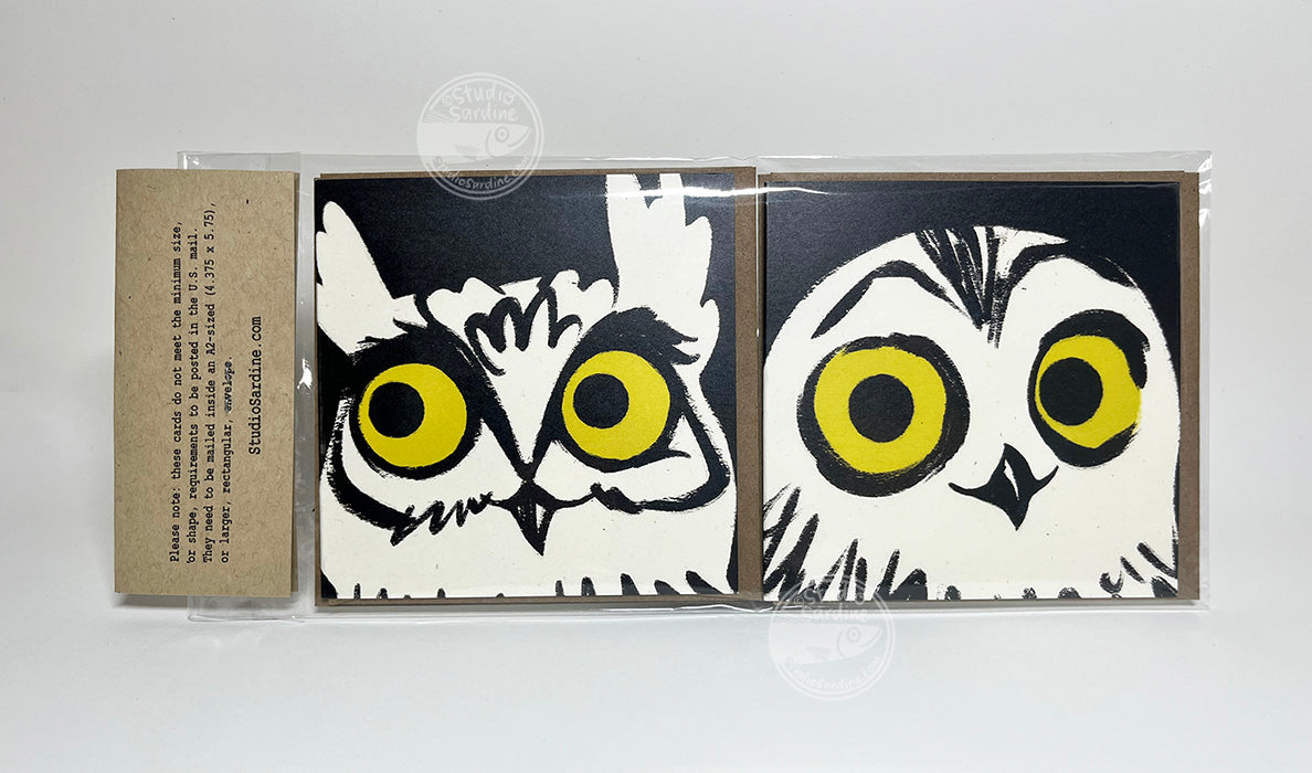 Feathery Friends Emote Notes mini owl notes 4 pack