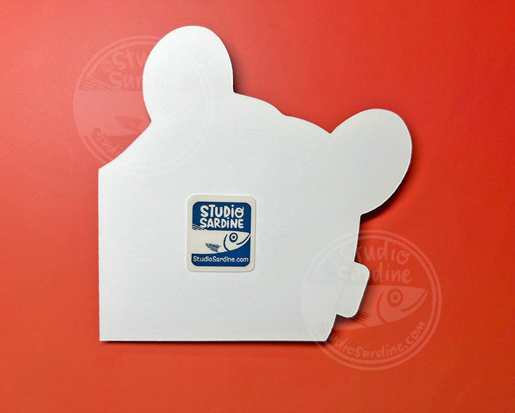 Friendly Black Bear Matte Vinyl Die-Cut Sticker