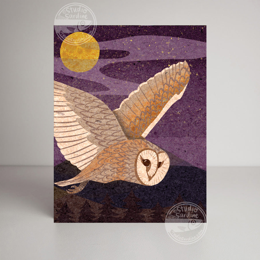 Barn Owl A2 size (5.5" x 4.25") notecards