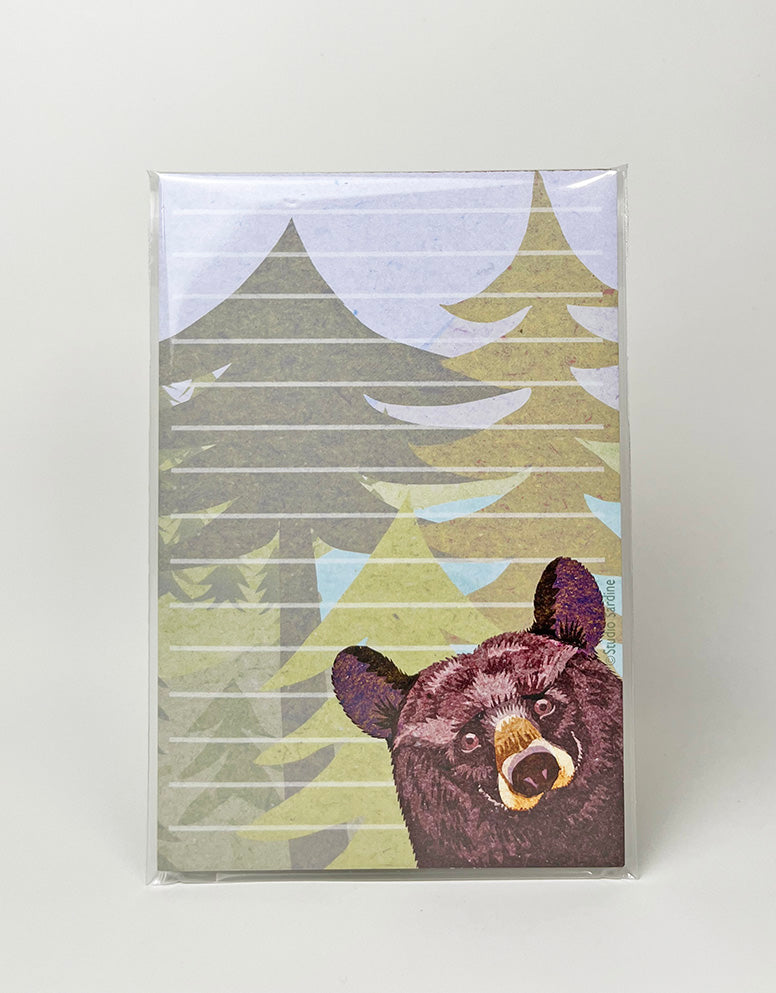 Happy-Go-Lucky Bear 4" x 6" notepads, 25 pages each