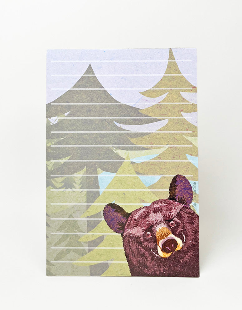 Happy-Go-Lucky Bear 4" x 6" notepads, 25 pages each