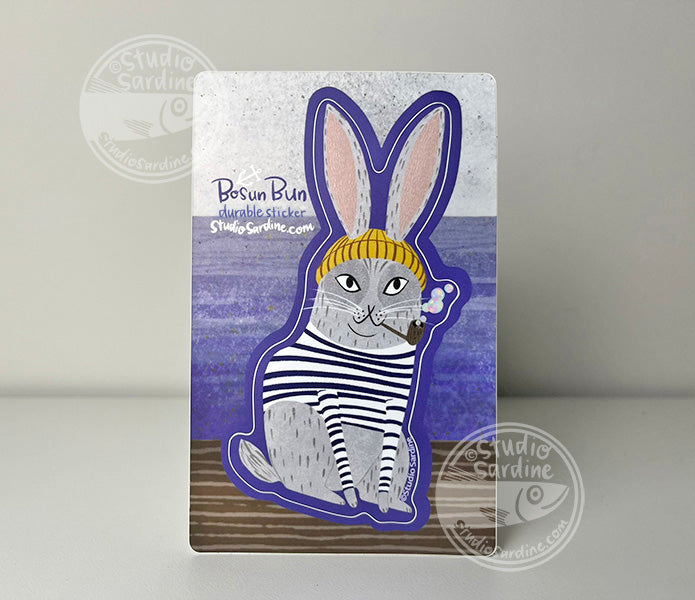 Bosun Bun Rabbit Sailor Matte Sticker
