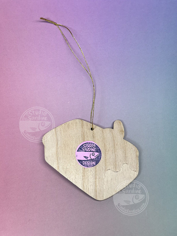 Studio Sardine Printed “Sardine Tin” wooden cut-out ornaments