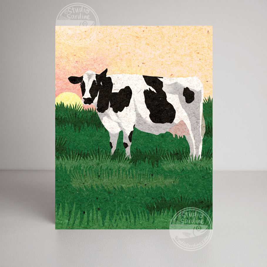 Sunrise Cows A2 size (5.5" x 4.25") notecards
