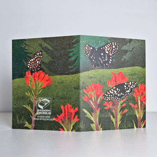 Taylor's Checkerspot A2 size (5.5" x 4.25") notecards