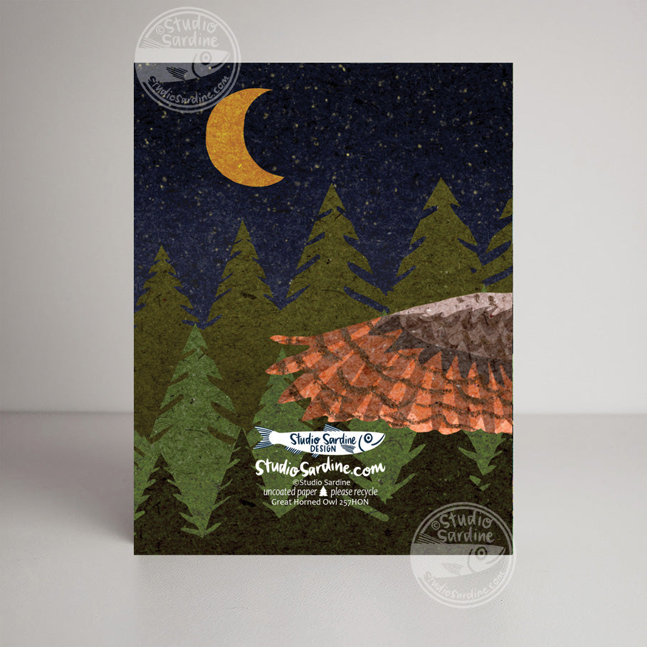 Great Horned Owl A2 size (5.5" x 4.25") notecards