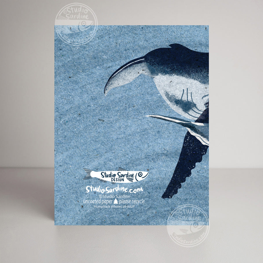 Humpback Whales A2 size (5.5" x 4.25") notecards