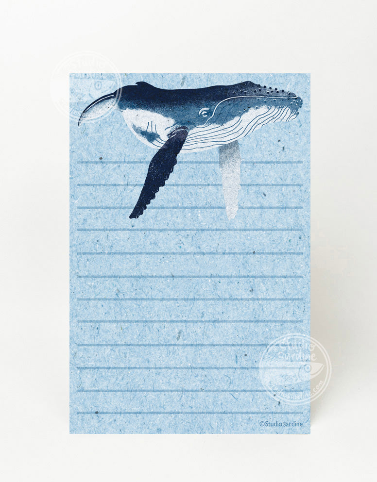 Humpback Whale 4" x 6" notepads, 50 pages each