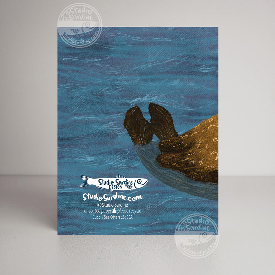 Cuddly Sea Otter A2 size (5.5" x 4.25") notecards