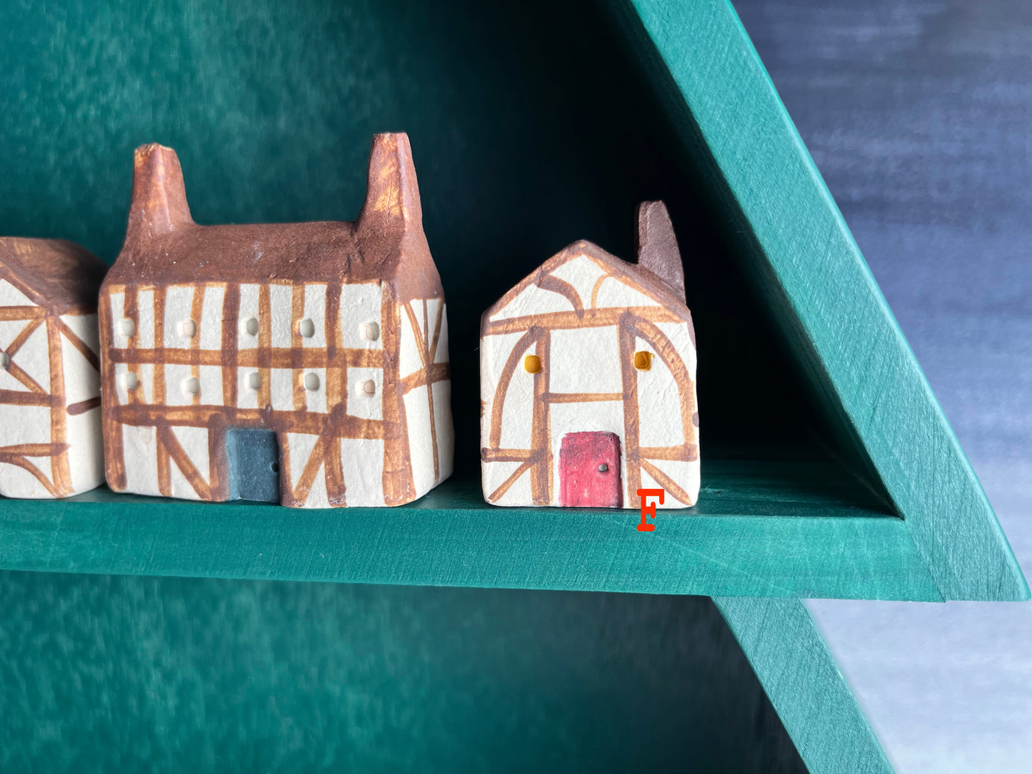 Tiny Tudor earthenware houses