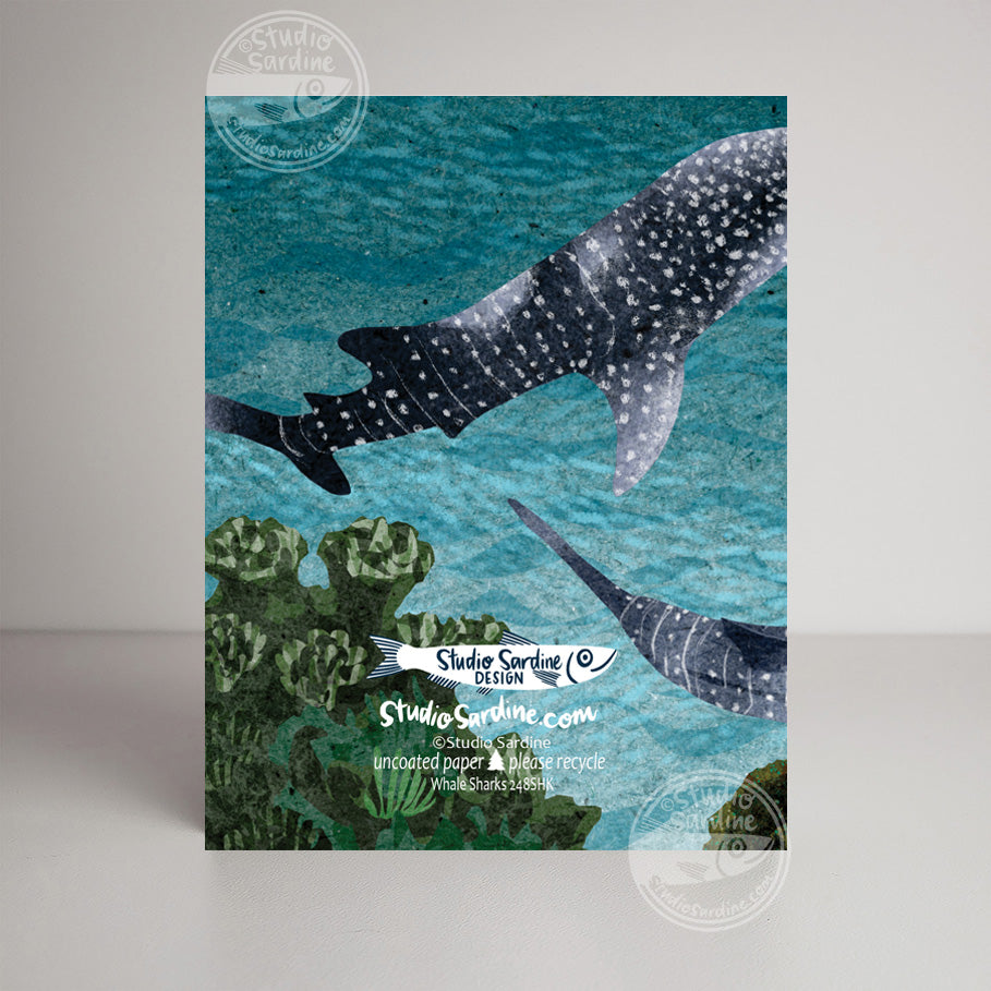 Whale Sharks A2 size (5.5" x 4.25") notecards