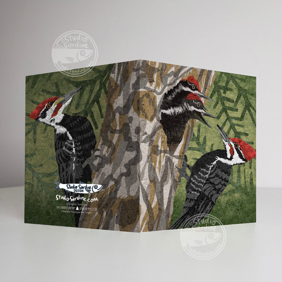 Pileated Woodpecker A2 size (5.5" x 4.25") notecards