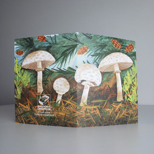Shaggy Parasol Mushrooms A2 size (5.5" x 4.25") notecards