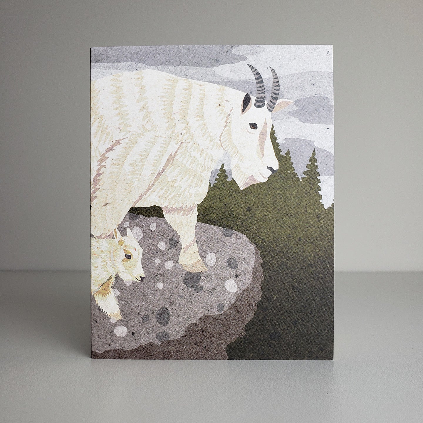 Discontinued * Mountain Goats A2 size (5.5" x 4.25") notecards