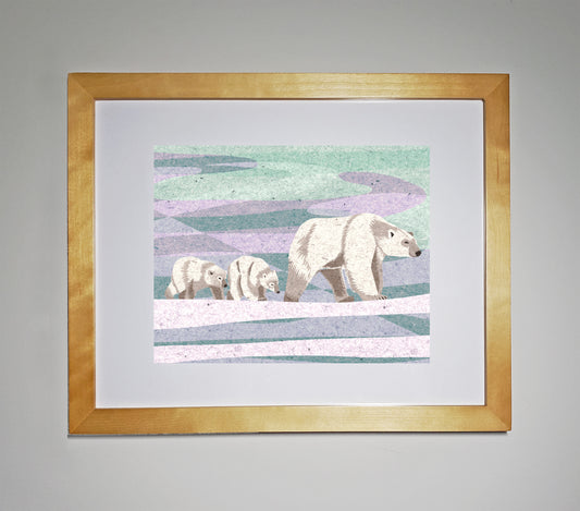 Polar Bears Art Print 8" x 10"