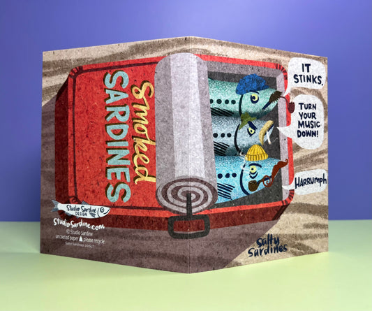 Studio Sardine Salty Sardines A2 size (5.5" x 4.25") notecards 1st version