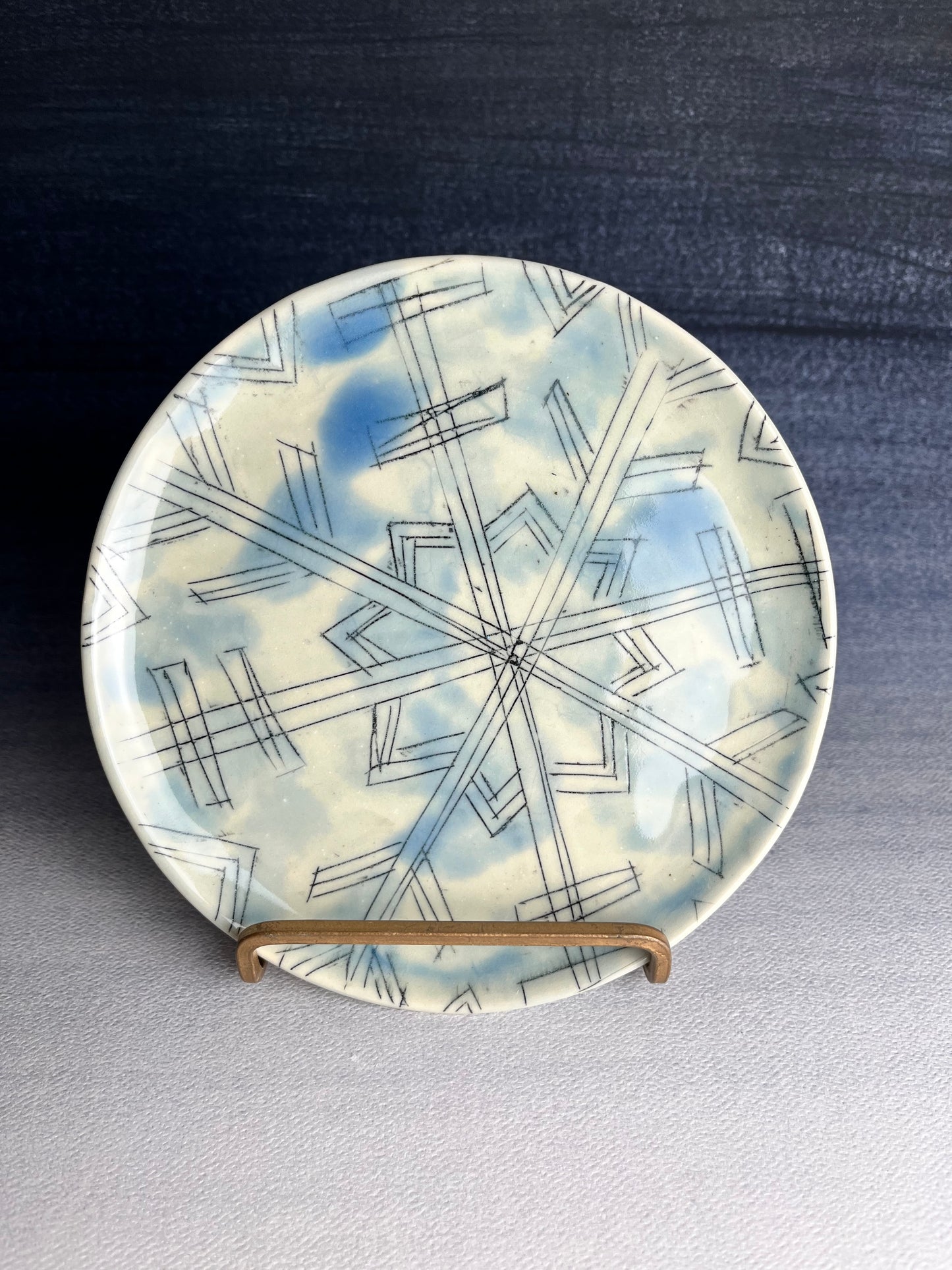 Sketchy snowflake snack plate