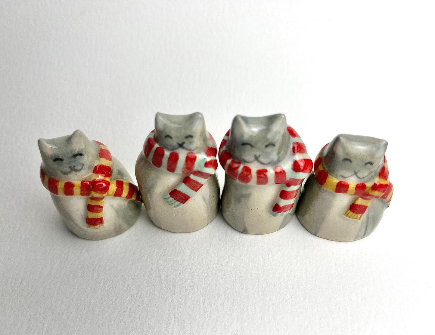 Itty Bitty Scarf Kitty Sculptures