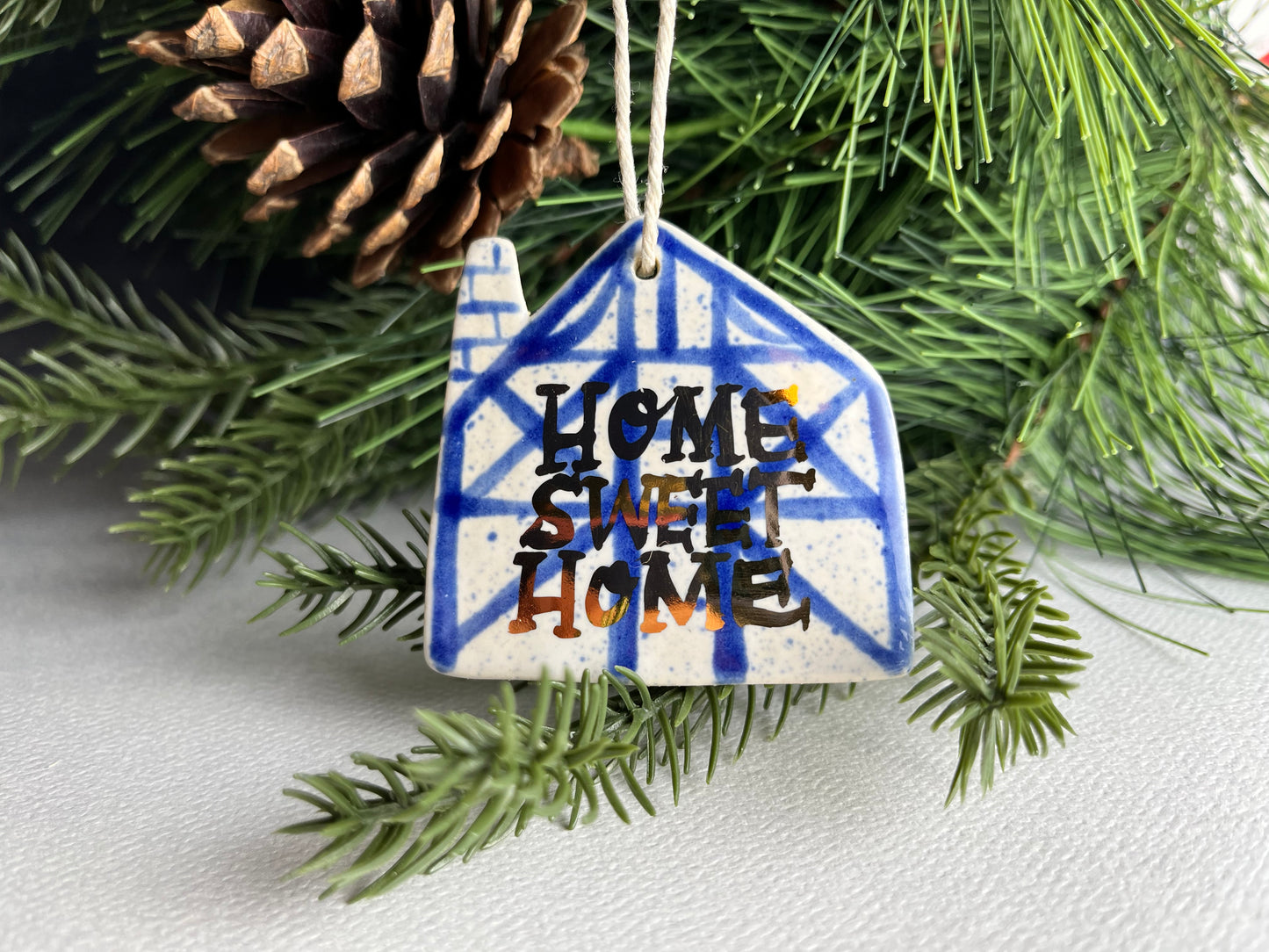 Home Sweet Home stoneware ornament