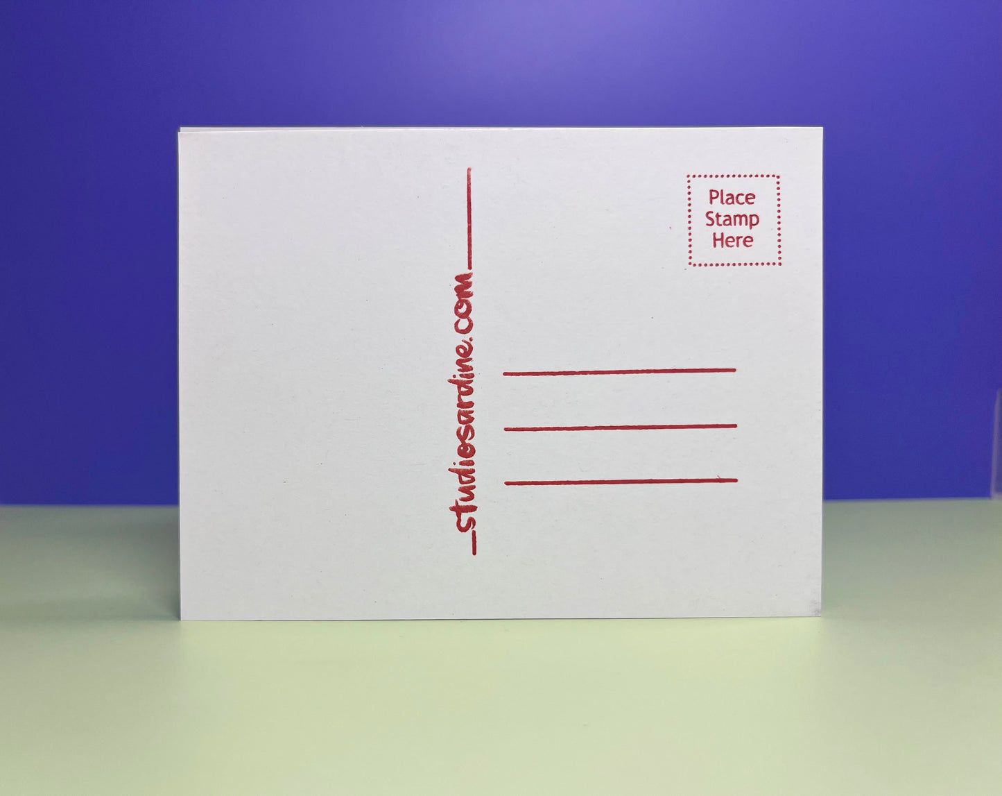 Hand-stamped postcard packs
