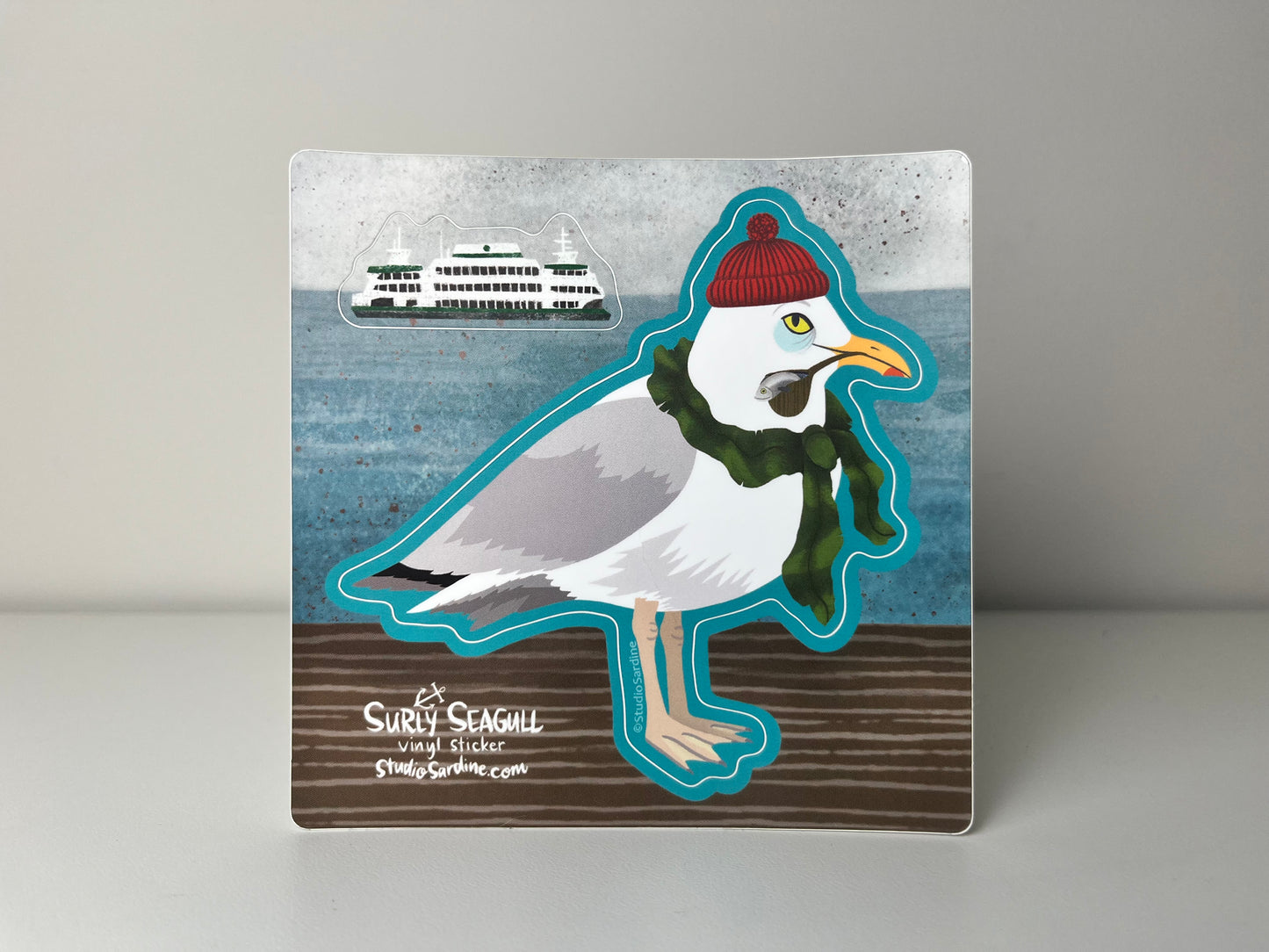 Helmsman Surly Seagull and Ferry Boat sticker sheet