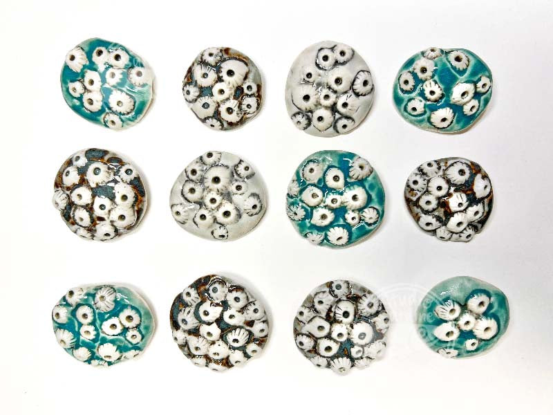 Studio Sardine Handmade porcelain barnacle brooches