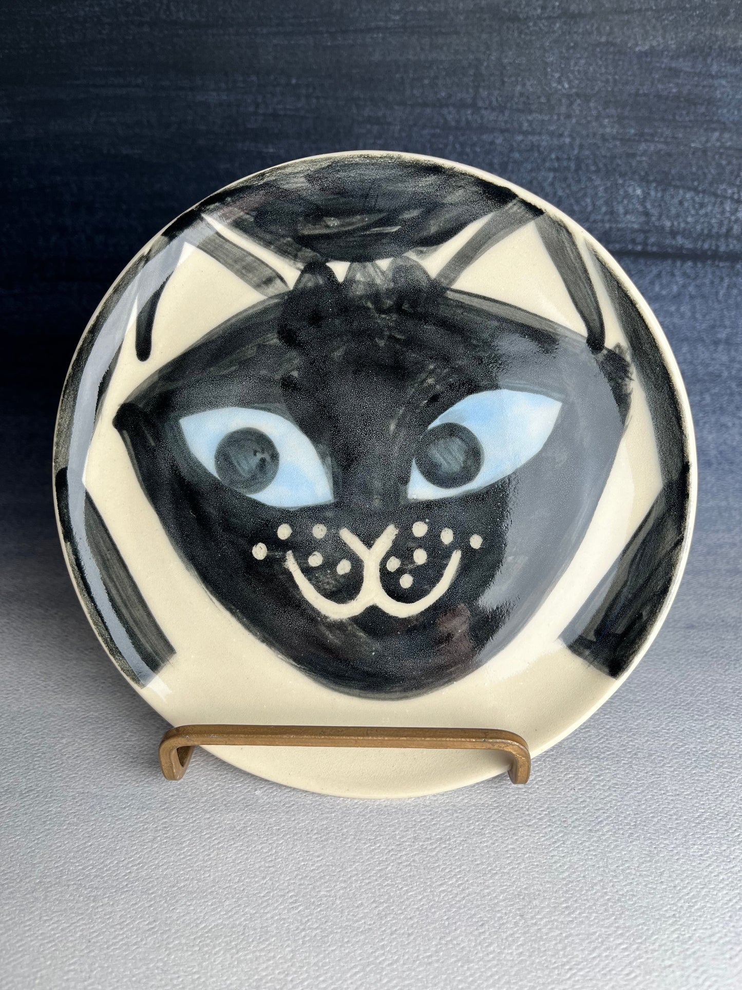 Cute Siamese kitten snack plate